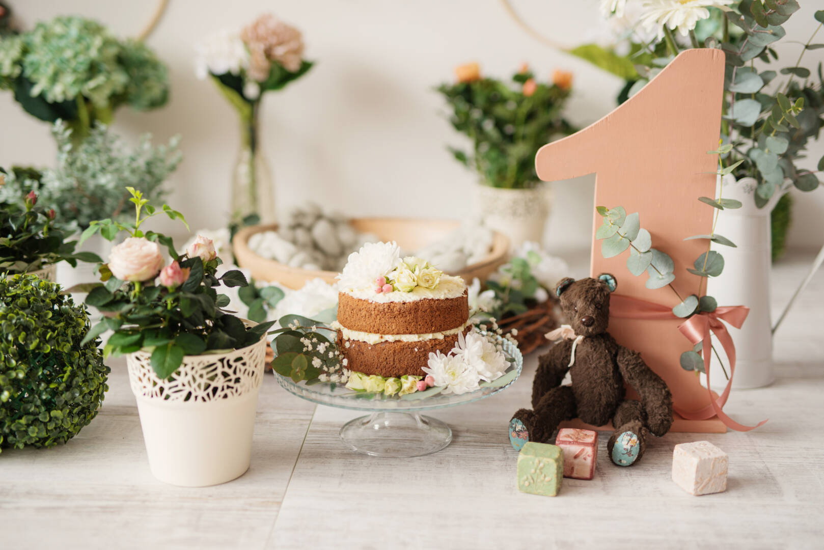 Birthday 1 year Cake Smash Decor, birthday photo zone